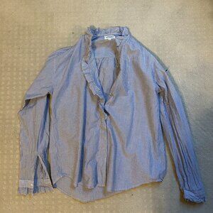Hartford Alternative Classics Blue & White Blouse